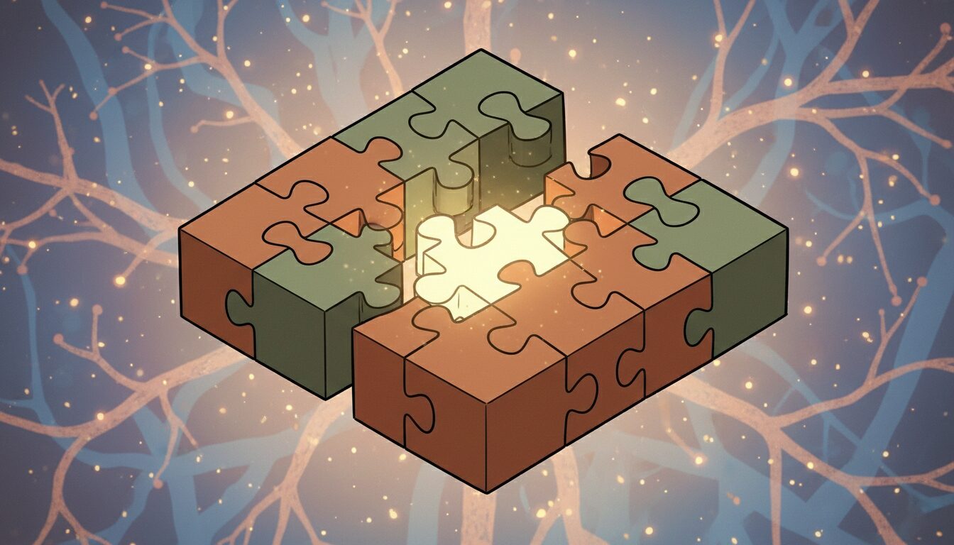 驚異的な視空間能力を示すパズルのイラスト