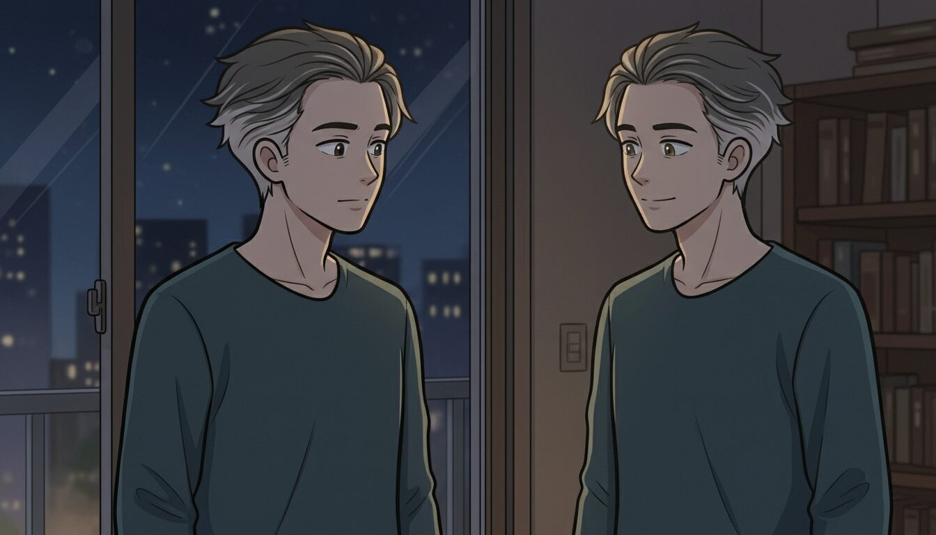 視点の転換:窓の反射で自分を見つめ直す